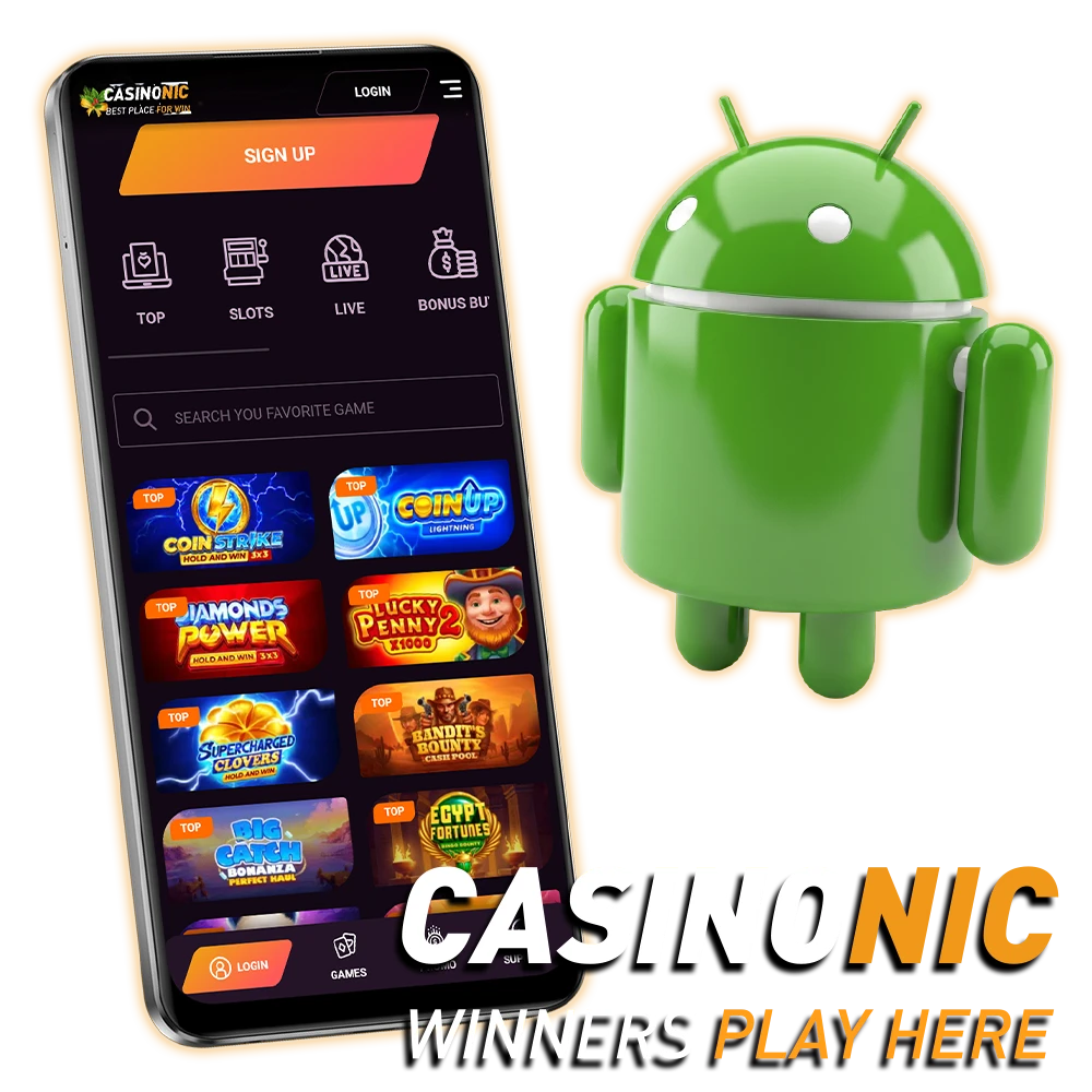 Download the Casinonic app for Android to enjoy betting and a massive welcome bonus.