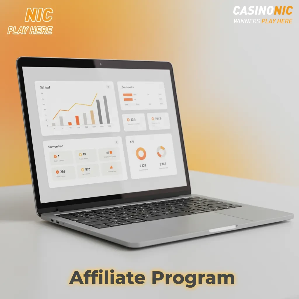 Casinonic Affiliate Program banner highlighting revenue share, real-time tracking, payouts, AU geo-links, manager support.