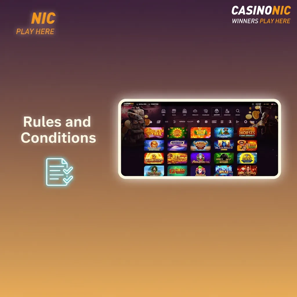 Rules and Conditions for Australia: 18+, one account, KYC before withdrawals, wagering and max bet rules, anti‑abuse policy.