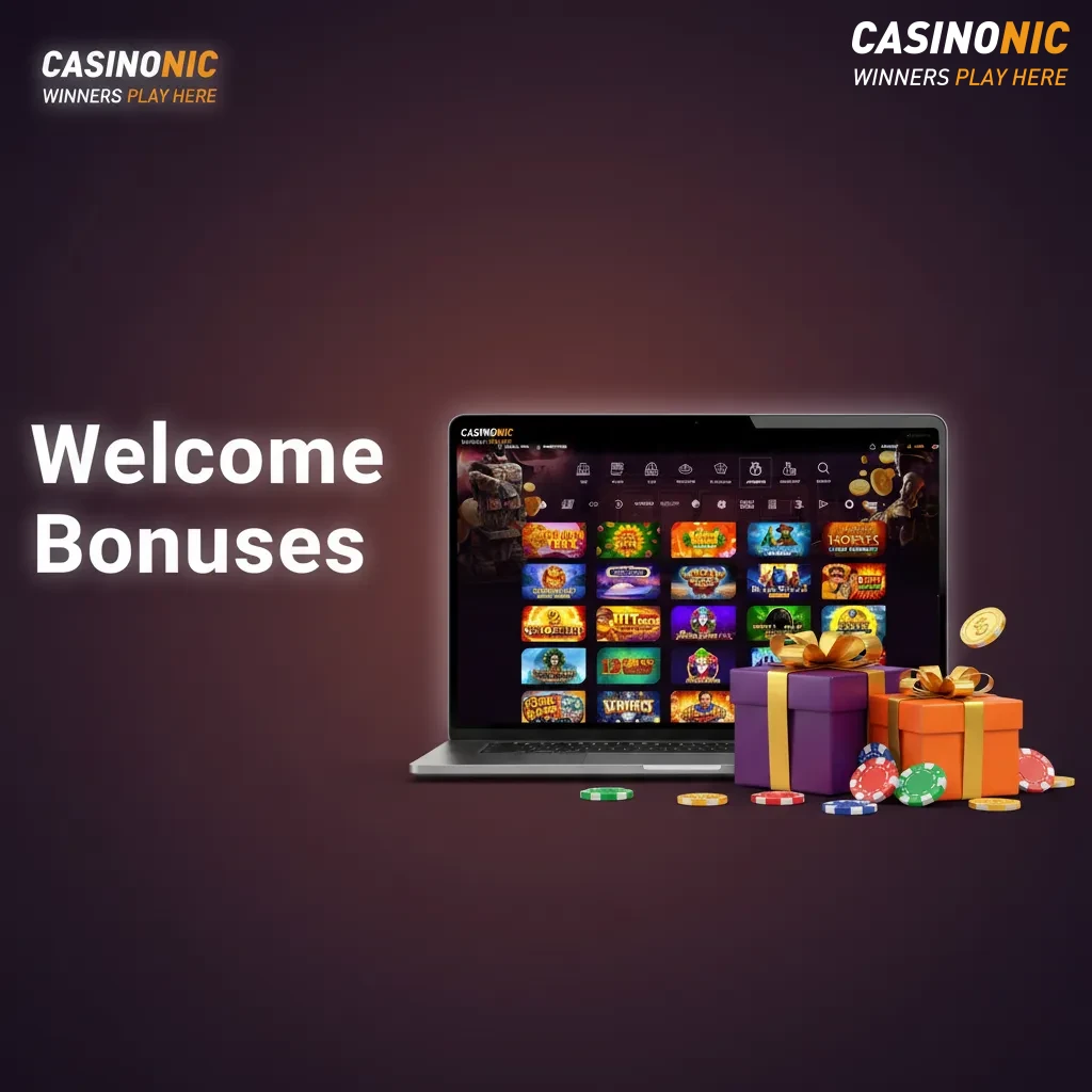 Welcome Bonuses banner with up to AU$7,500, 100 free spins on All Lucky Clovers 5, and sports bet insurance up to AU$100.