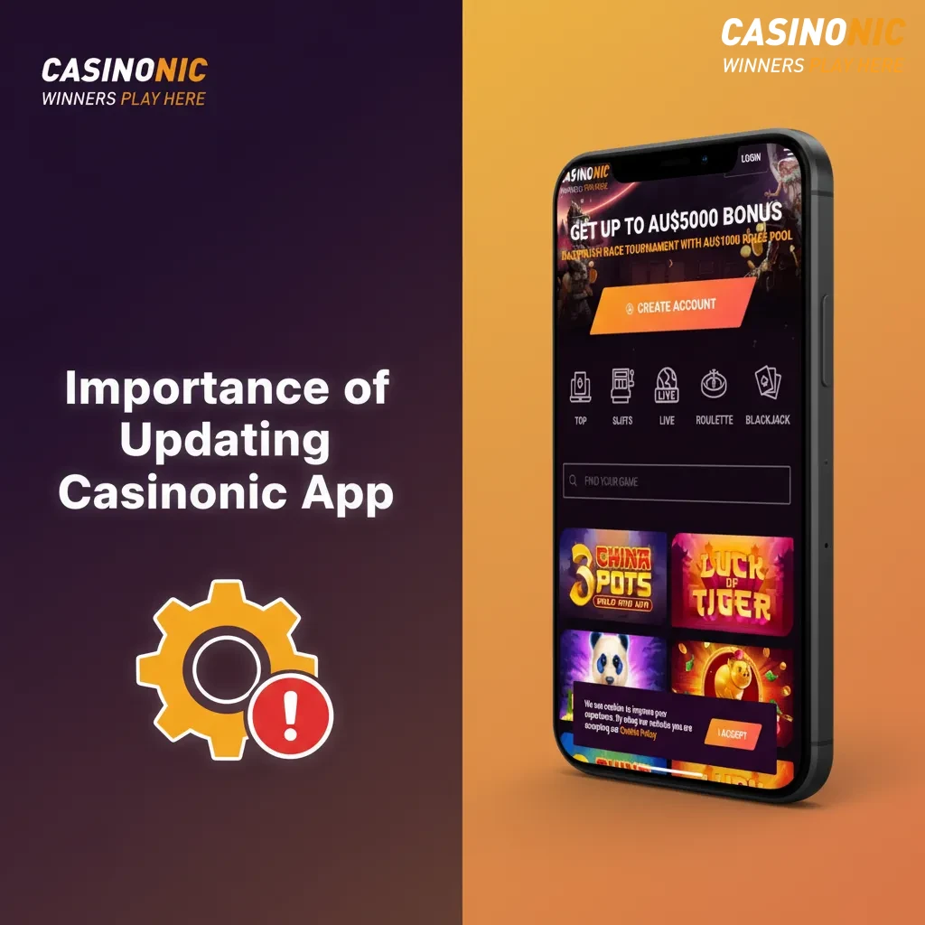 Casinonic app updates: better security and speed, new games, smoother live odds, fewer payment failures, fewer crashes.