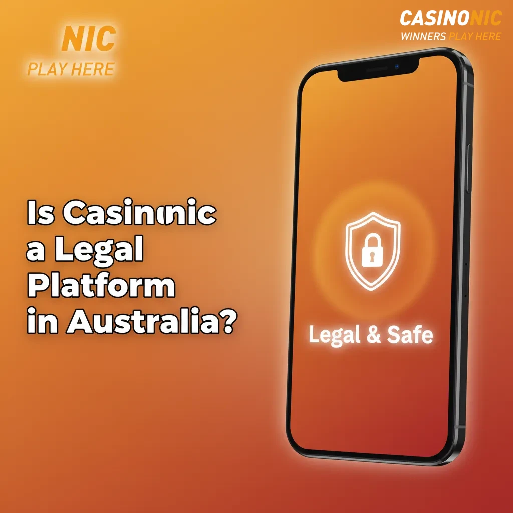 Map of Australia: 'Is Casinonic legal?' Notes online casino restrictions, Curaçao licence, privacy policy and RG tools.