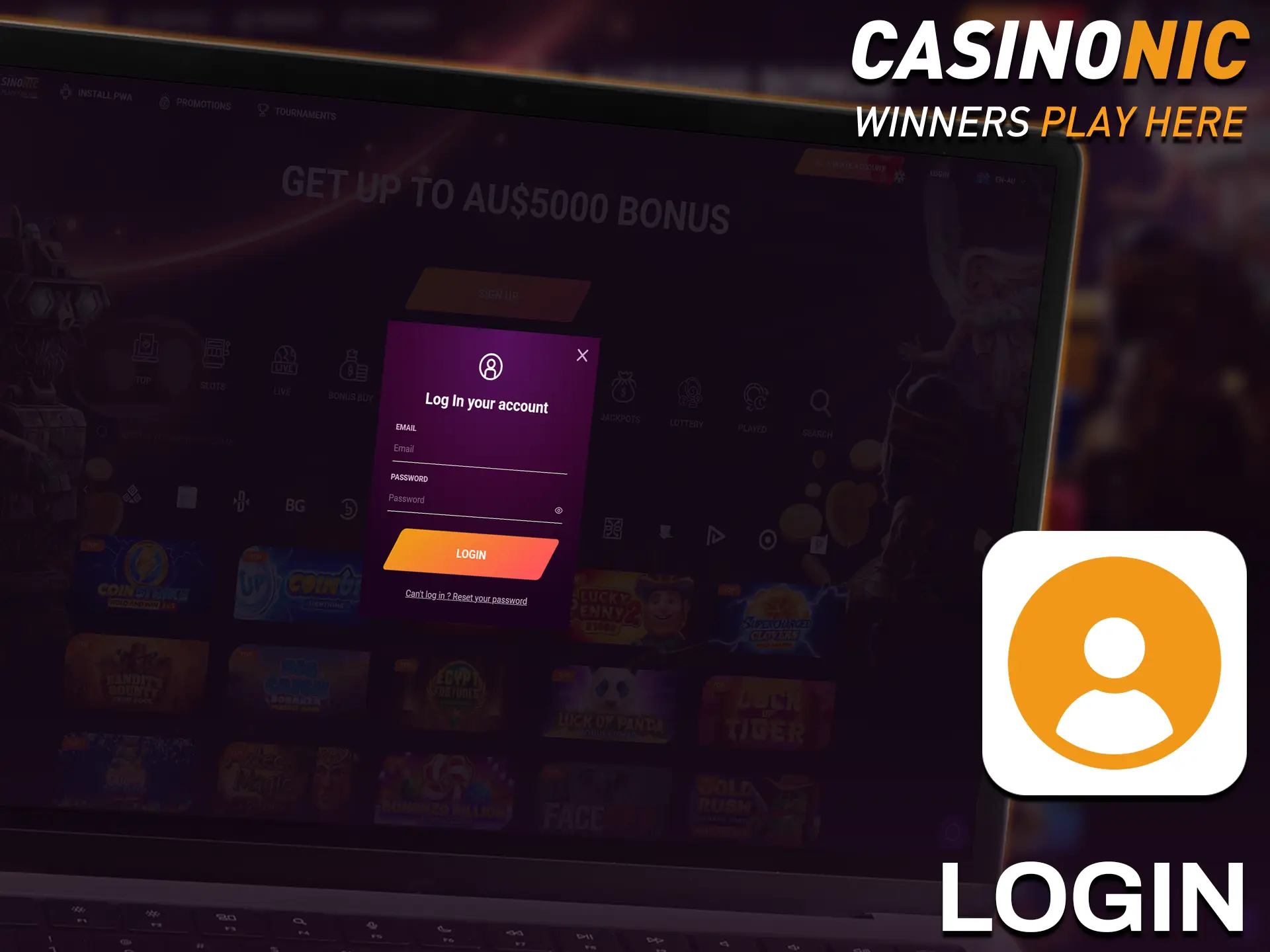 Learn how to log in to your Casinonic account.