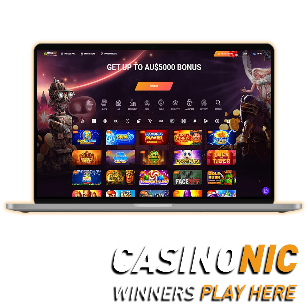 Casinonic desktop app offers fast, full-screen gaming for PC.