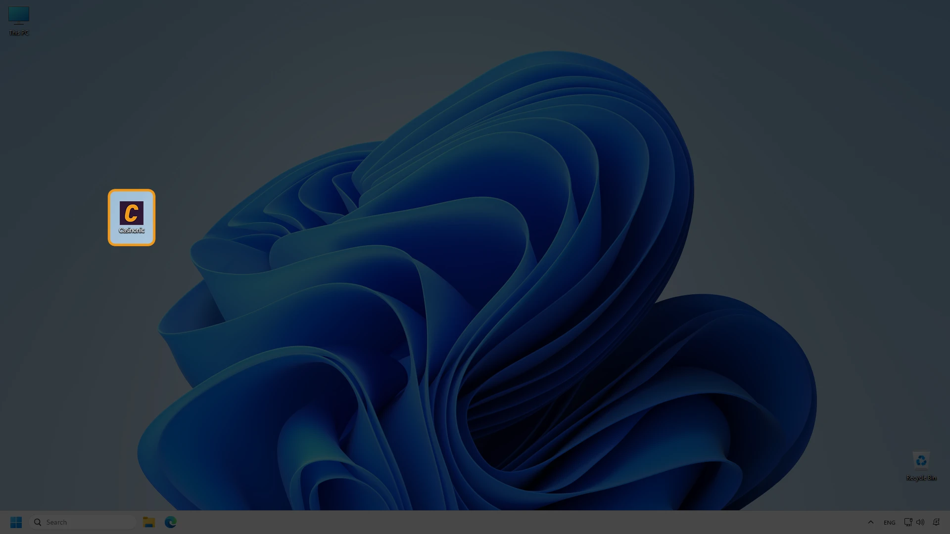 Find the Casinonic application icon for Windows and launch it.