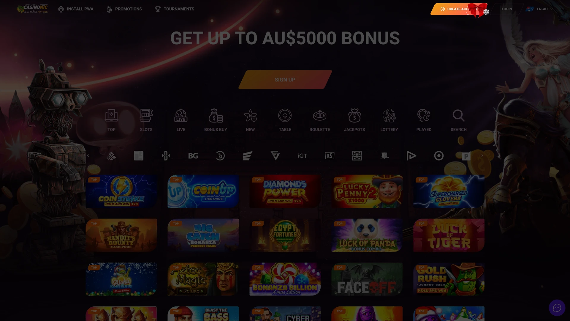 Start your Casinonic registration process to access the best online casino games in Australia.