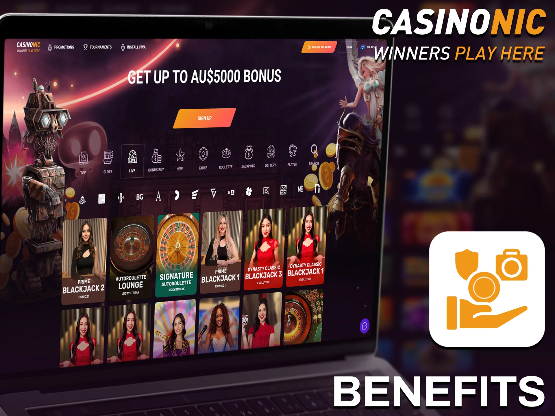 Discover the exciting benefits of the live casino at Casinonic today.