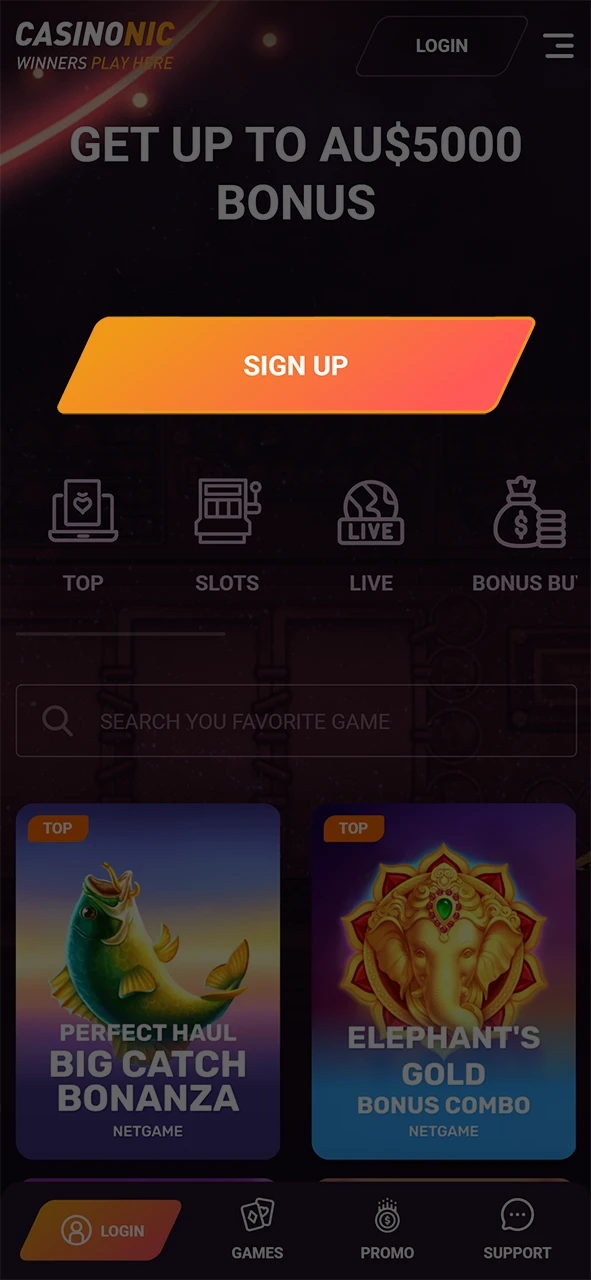 Start registration to play Aviator at Casinonic and win real money.