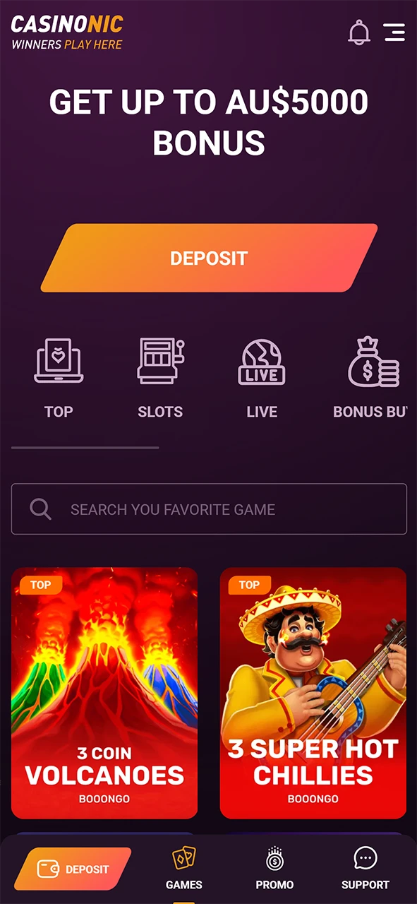 Wait for approval of the account verification process on Casinonic.